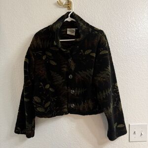 Pine Cone Designs Soft Fleece Wilderness Crop Jacket Size L